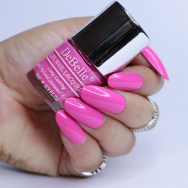 Debelle Gel Nail Polish Strawberry Souffle' (Bubblegum Pink Nail Paint)|Non Uv - Glossy Finish |Chip Resistant | Seaweed Enriched Formula| Long Lasting|Cruelty And Toxic Free| 8Ml